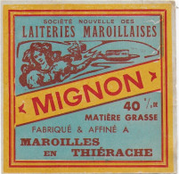 ETIQUETTE  DE  FROMAGE  NEUVE   LAITERIES MAROILLAISES - Cheese