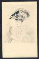 Lady Fancy Large Hat Millinery - HELLI Artist Postcard - Helli