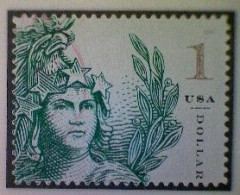 United States, Scott #5295, Used(o), 2018, Statue Of Freedom, $1.00, Emerald - Usados