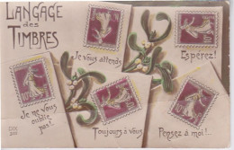 CPA - TIMBRE - LANGAGE DES TIMBRES - GUI - Stamps (pictures)