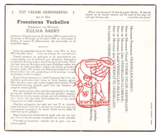 DP Franciscus Verhellen ° Kruishoutem 1889 † Waregem 1959 Baert // Baert Vandevelde Glorieux Rigolle Coorevits Coopman - Imágenes Religiosas