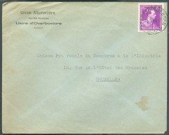 1Fr.50 LEOPOLD III Col Ouvert Obl. Sc GERAARDSBERGEN Sur Lettre (Union Allumettière (LUCIFER MATCHES) Usine D'Overboelar - 1936-1957 Collo Aperto