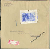 5Fr. ORVAL (du BF) Obl. Sc BRUXELLES 19 Sur Lettre Recommandée Du 15-3-1942 Vers Braine-le-Comte  - 22121 - Briefe U. Dokumente