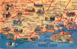 73774323 Dorchester  West Dorset UK Karte Hampshire And Dorset Coast  - Andere & Zonder Classificatie