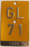 Velonummer Mofanummer Glarus GL 71 - Placas De Matriculación