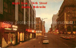 73763095 Omaha_Nebraska Night View 16th Street - Altri & Non Classificati