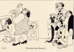 Dessin D'Albert DUBOUT  N° D 85  - Vivement Sept Heures!.... - Dubout