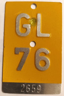 Velonummer Mofanummer Glarus GL 76 - Placas De Matriculación