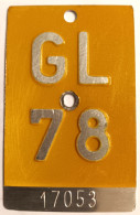 Velonummer Mofanummer Glarus GL 78 - Number Plates