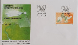 1995 PRINCIPAUTE D'ANDORRE - PAIX ET LIBERTE - Oblitérés