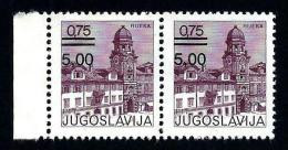 Yugoslavia 1980: Definitive MiNo.1856; Tourism-Rijeka. MNH(**) Overprint Shifted Down - Ongebruikt