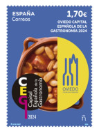 ESPAÑA SPAIN ESPAGNE SPANIEN 2024 - OVIEDO CAPITAL ESPAÑOLA DE LA GASTRONOMÍA - NUEVO MNH - Ongebruikt