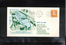 USA 1978 Space / Weltraum Space Shuttle Columbia Interesting Cover - Stati Uniti