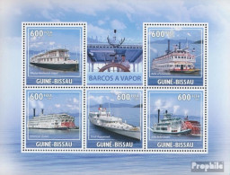 Guinea-Bissau 4521-4525 Kleinbogen (kompl. Ausgabe) Postfrisch 2009 Dampfschiffe - Guinée-Bissau