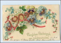 Y5052/ Neujahr Jahreszahl 1902  Litho Präge AK  - New Year