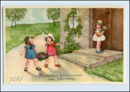 W7T58/ Geburtstag Kinder Schöne  AK Ca. 1925 - Birthday