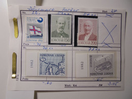 Auswahlheft Nr. 962 1 Blatt 5 Briefmarken Xx Dänemark Faröer 1976-1982/Mi Nr. 22-71 € 2,25 StampWorld – - Féroé (Iles)