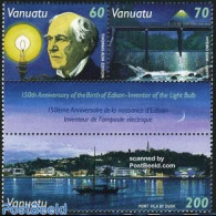 Vanuatu 1997 Edison 3v, Mint NH, Science - Transport - Inventors - Telecommunication - Ships And Boats - Télécom