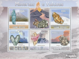 Guinea-Bissau 4432-4436 Kleinbogen (kompl. Ausgabe) Postfrisch 2009 Mineralien Und Vulkane - Guinée-Bissau