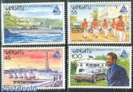 Vanuatu 1985 Expo 85 4v, Mint NH, Performance Art - Transport - Various - Music - Automobiles - Ships And Boats - Worl.. - Musica