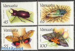Vanuatu 1987 Insects 4v, Mint NH, Nature - Butterflies - Insects - Vanuatu (1980-...)