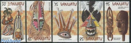 Vanuatu 1998 Traditional Masks 5v, Mint NH, Various - Vanuatu (1980-...)