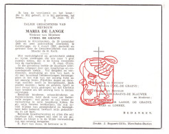 DP Maria De Lange ° Kruishoutem 1888 † Gentbrugge 1957 X Cyriel De Graeve // Cool De Blauwer Raes Lorrez - Santini