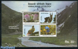 India 1996 Flora & Fauna S/s, Mint NH, Nature - Animals (others & Mixed) - Birds - Flowers & Plants - Unused Stamps