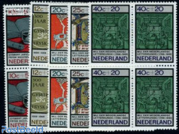 Netherlands 1966 Summer, Child Welfare 5v, Blocks Of 4 [+], Mint NH, History - Nature - Knights - Horses - Art - Autho.. - Unused Stamps