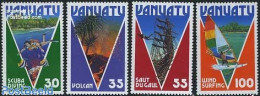 Vanuatu 1986 Tourism 4v, Mint NH, History - Nature - Sport - Transport - Various - Geology - Fish - Diving - Fun Sport.. - Poissons