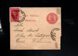 ARGENTINE ENTIER BANDE JOURNAL POUR LA FRANCE 1911 - Lettres & Documents