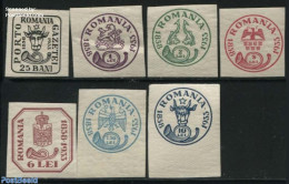 Romania 1932 75 Years Stamps 7v, Unused (hinged), History - Coat Of Arms - Stamps On Stamps - Neufs
