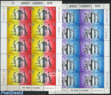 Jersey 1979 Europa, 2 M/ss, Mint NH, History - Europa (cept) - Mail Boxes - Post - Post