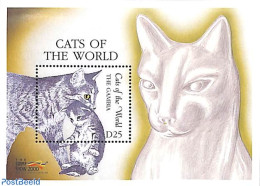 Gambia 2000 Cats S/s, Mint NH, Nature - Cats - Gambie (...-1964)