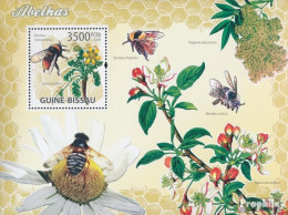 Guinea-Bissau Block 728 (kompl. Ausgabe) Postfrisch 2009 Bienen Und Blumen - Guinea-Bissau