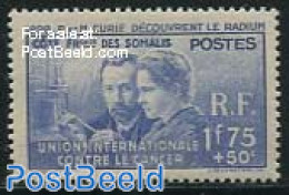 French Somalia 1938 Pierre & Marie Curie 1v, Unused (hinged), History - Science - Nobel Prize Winners - Atom Use & Mod.. - Prix Nobel
