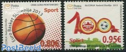 Montenegro 2013 Sport 2v, Mint NH, History - Sport - Europa Hang-on Issues - Basketball - Sport (other And Mixed) - Europese Gedachte