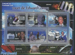 Guinea, Republic 2008 Edward Lorenz 6v M/s, Mint NH, Sport - Transport - Cycling - Space Exploration - Wielrennen