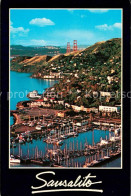 73717425 Sausalito_California Aerial View With Its Marina And The Golden Gate Br - Other & Unclassified