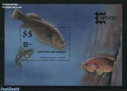 Grenada Grenadines 1987 Jewfish S/s, Mint NH, Nature - Fish - Fishes