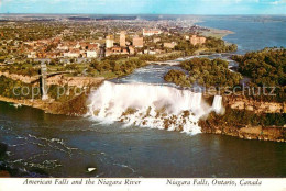 73717406 Ontario  Canada American Falls And The Niagara River Air View  - Unclassified