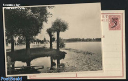 Netherlands 1946 Postcard 5c On 7.5c, Landscape No. 11, Weesp, Unused Postal Stationary - Cartas & Documentos