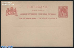 Netherlands 1901 Postcard 5c Rosered, Unused Postal Stationary - Storia Postale