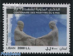 Lebanon 2016 Martyrs Of 6 May 1v, Mint NH, History - History - Art - Sculpture - Beeldhouwkunst