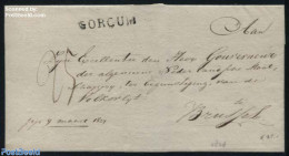 Netherlands 1827 Letter From Gorcum To Brussels, Postal History - ...-1852 Voorlopers