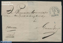 Netherlands 1845 Express Letter From Heerenveen To S Gravenhage, With Oval Canc. GORREDIJK, Postal History - ...-1852 Voorlopers