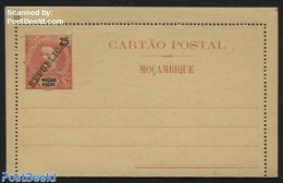 Mozambique 1911 Card Letter 25R, REPUBLICA, Unused Postal Stationary - Mozambico