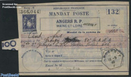 France 1940 Mandat Poste, Used Postal Stationary - Brieven En Documenten