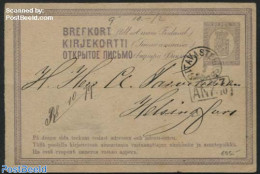 Finland 1875 Postcard 10p Brownlila, Used, Used Postal Stationary - Brieven En Documenten