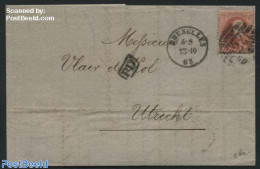 Belgium 1863 Letter From Bruxelles To Utrecht, Postal History - Briefe U. Dokumente